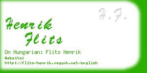 henrik flits business card